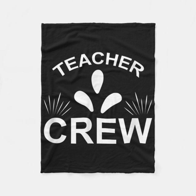 Teacher Crew Funny Back to school Fleecefilt (Framsidan)