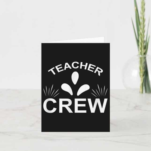 Teacher Crew Funny Back to school Kort (Framsida)