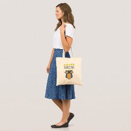 Teacher custom text school owl tygkasse