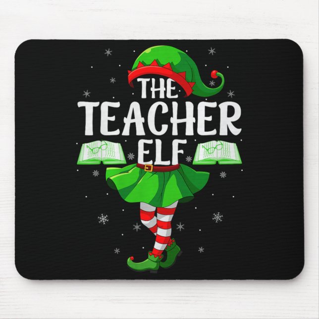 Teacher Elf Christmas Girls Women Elf Squad Xmas F Musmatta (Framsidan)