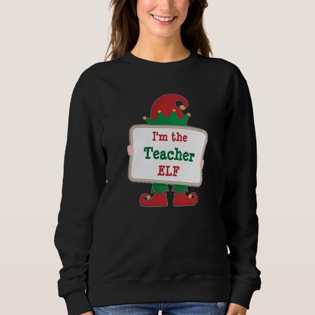 Teacher Elf | Personlig Jul Elf T Shirt (Framsida)