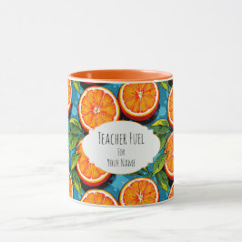 Teacher Fuel Orange – Personalized Coffee Mug Mugg