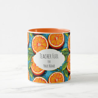 Teacher Fuel Orange – Personalized Coffee Mug Mugg