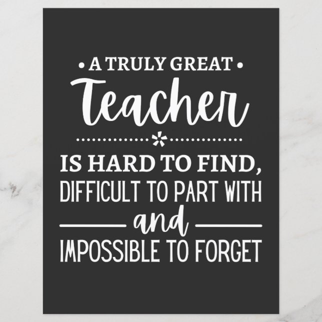 teacher Gift, A Truly Great Teacher (Framsida)