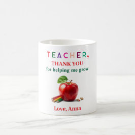 Teacher Gift – Apple Mug with Thank You Message Kaffemugg
