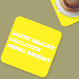 Teacher Gift - Colourful Uplifting Paper Coaster Underlägg Papper Kvadrat