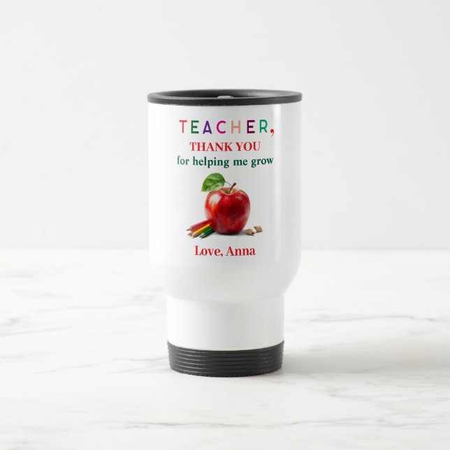 Teacher Gift - Travel Mug with Thank You Message Resemugg (Center)