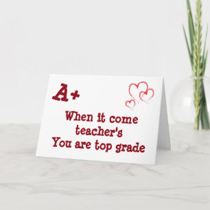 ***TEACHER** GRATTIS PÅ FÖDELSEDAGEN **A+** KORT