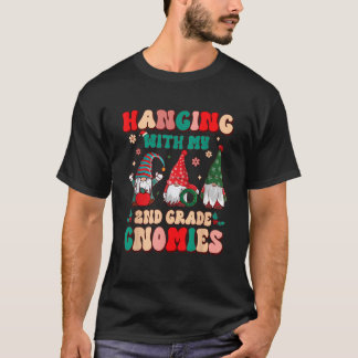 Teacher Hanging With My Gnomies 2nd Grade Christma T Shirt