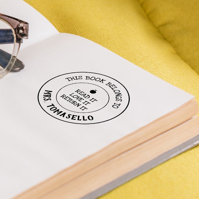 TEACHER I Bok Tillhör till Personlig Självfärgande Stämpel (TEACHER This Book Belongs To Personalized Self-inking Stamp)