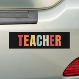 TEACHER i färgstarka bokstäver Bildekal