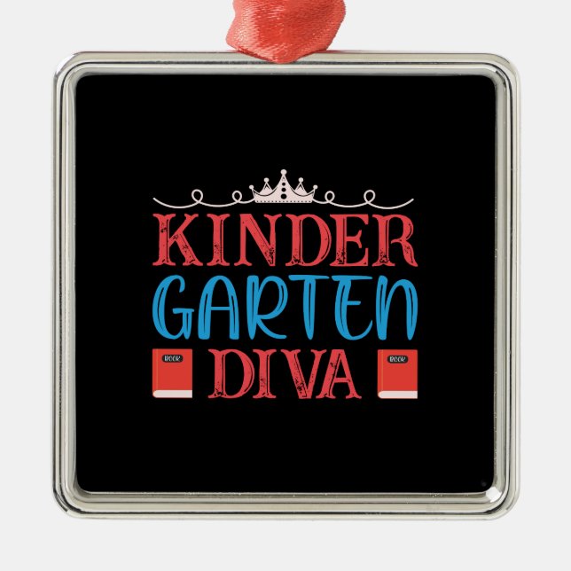 Teacher Kinder Garten Diva Julgransprydnad Metall (Framsidan)
