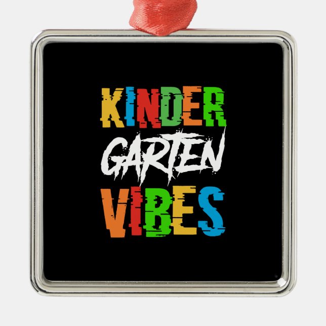 Teacher Kinder Garten Vibes Julgransprydnad Metall (Framsidan)