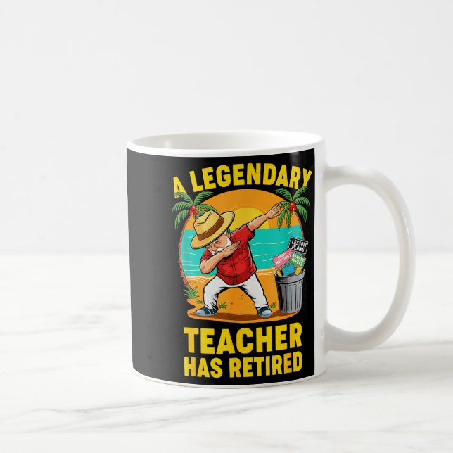 Teacher Legend Has Retired 2025 Happy Retirement P Kaffemugg (Höger)