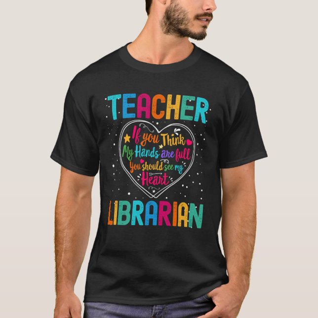 Teacher Librarian Appreciation Week Back to School T Shirt (Framsida)