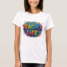 Teacher Life Pop Art Comic Style Appreciation T Shirt