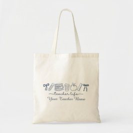 Teacher Life Tote Bag | Cute Teacher Gift Tygkasse