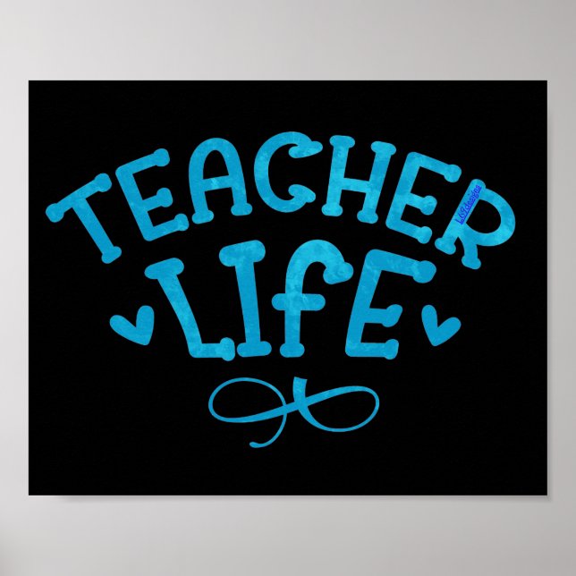 TEACHER LIFE-typografi Poster (Framsidan)
