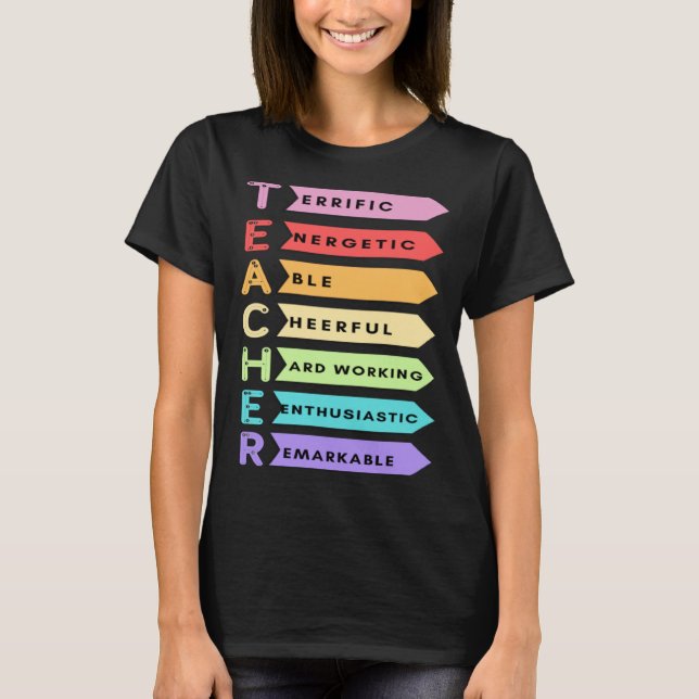 TEACHER  MEANING OF TEACHER T SHIRT (Framsida)