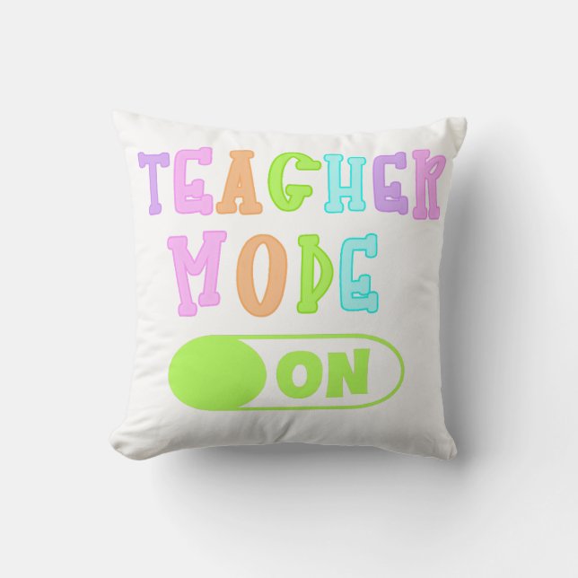 Teacher Mode On Pillow Kudde (Framsida)