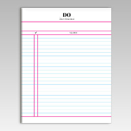 Teacher Monogram Daily To Do List Notepad Anteckningsblock