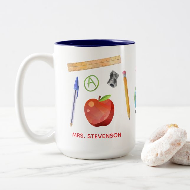 Teacher Mug - Teacher Appreciation Gift  Två-Tonad Mugg (Med munk)