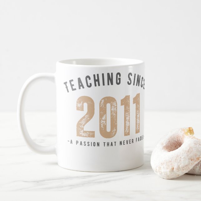 Teacher mug | Teaching since 2011 Kaffemugg (Med munk)