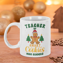 Teacher of Smart Cookies Funny Teacher Christmas Kaffemugg