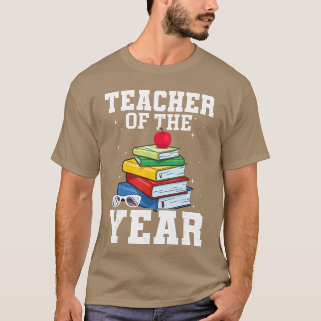 Teacher of the Year family boy boy T Shirt (Framsida)