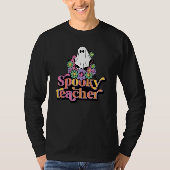 Teacher One Spooky Teacher Halloween Costume 3 T Shirt (Framsida)