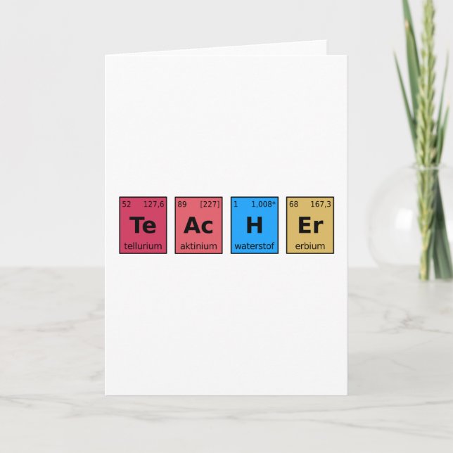 Teacher Periodic Table Kort (Framsida)
