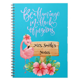 TEACHER PERSONLIG FLAMINGO NOTEBOOK ANTECKNINGSBOK