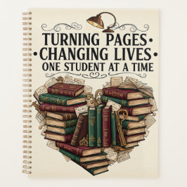 Teacher Planner | Turning Pages Book Heart