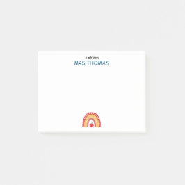 Teacher Post-it Notes – Personalized Rainbow Desig