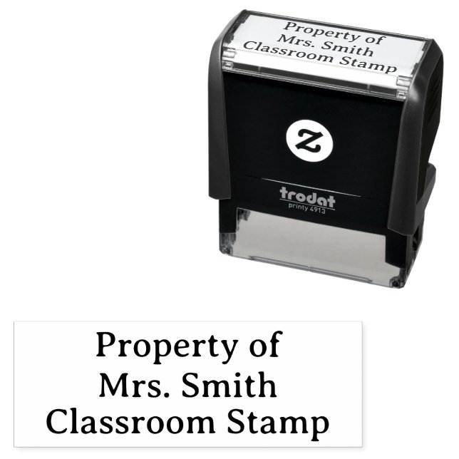 Teacher Property Of Self-Inking Stamp Självfärgande Stämpel (In Situ)
