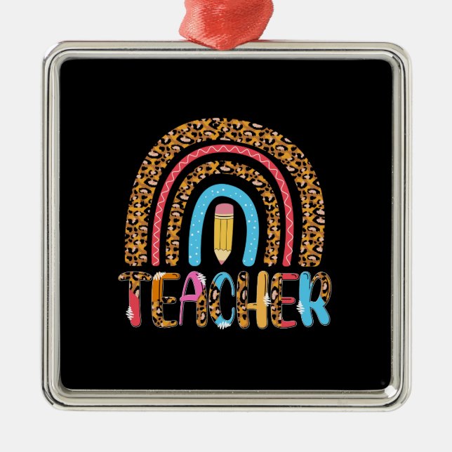 Teacher Rainbow Julgransprydnad Metall (Framsidan)