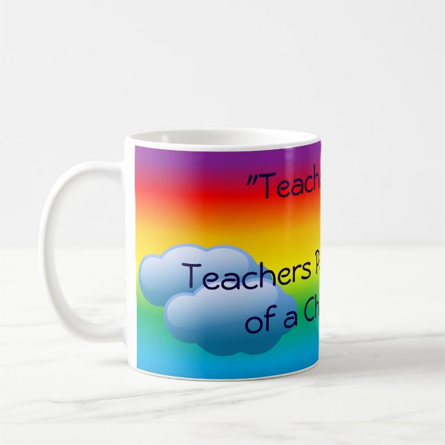 Teacher Rainbow Mugg Coffee Mugg Kopp (Vänster)