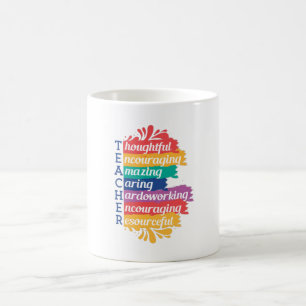 TEACHER RAINBOW QUOTE KAFFEMUGG