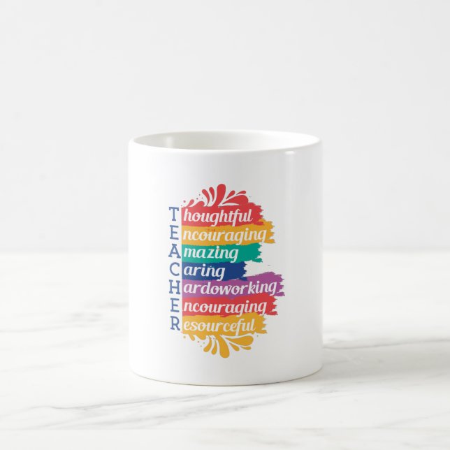 TEACHER RAINBOW QUOTE KAFFEMUGG (Center)