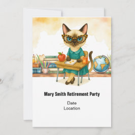 Teacher retirement 2025 for cat lovers inbjudningar