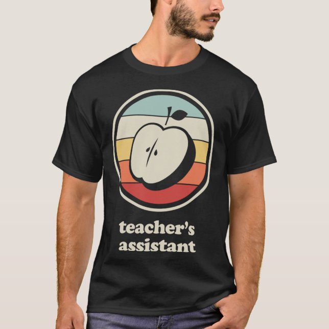 Teacher s Assistant Retro Teaching Assistant T Shirt (Framsida)
