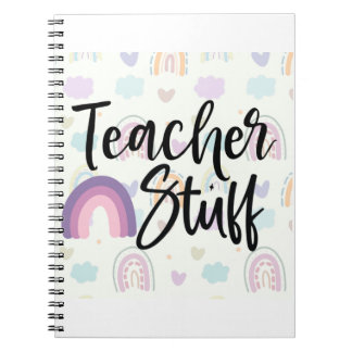 Teacher Saker Boho Rainbow Anteckningsbok
