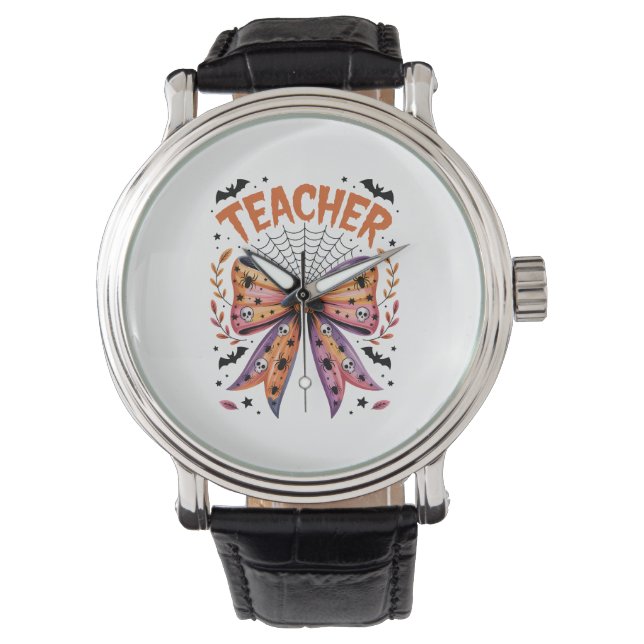 Teacher Spooky Halloween Armbandsur (Framsida)