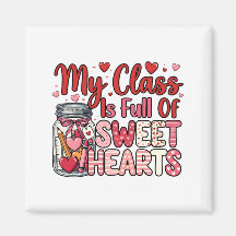 Teacher Sweet Heart Valentine's Magnet