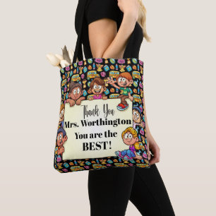 TEACHER Tack - SE TILLBAKA! TOTE BAG Tygkasse
