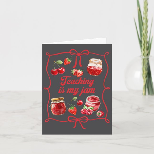 Teacher Teach Loves Insre Strawberry Teaching Is M Kort (Framsida)