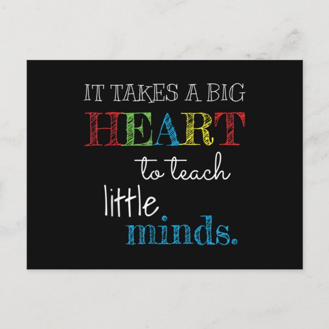 Teacher- Teacher Appreciation- Teacher Vykort (Framsida)