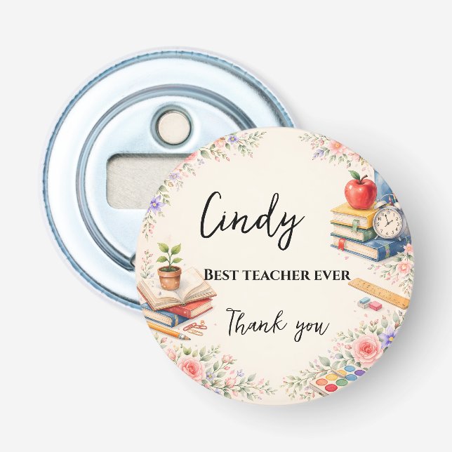 Teacher Thank You Gift | End of School Year Flasköppnare (Framsidan)