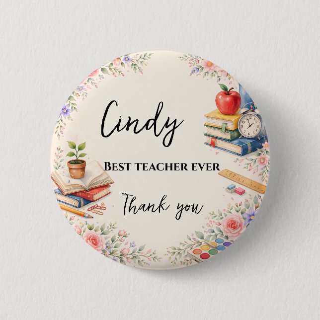 Teacher Thank You Gift | End of School Year Knapp (Framsida)