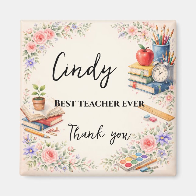 Teacher Thank You Gift | End of School Year Magnet (Framsidan)